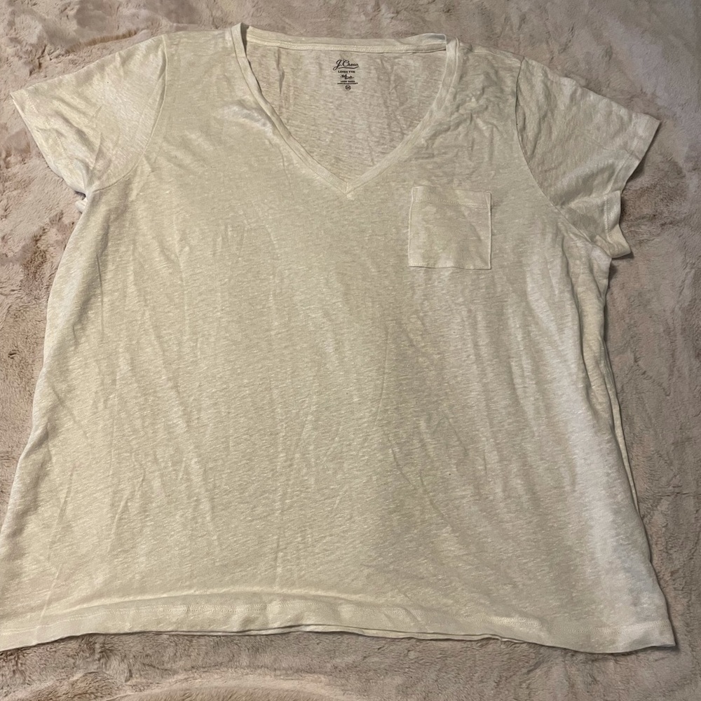 JCrew linen t-shirt w/ pocket - Like New